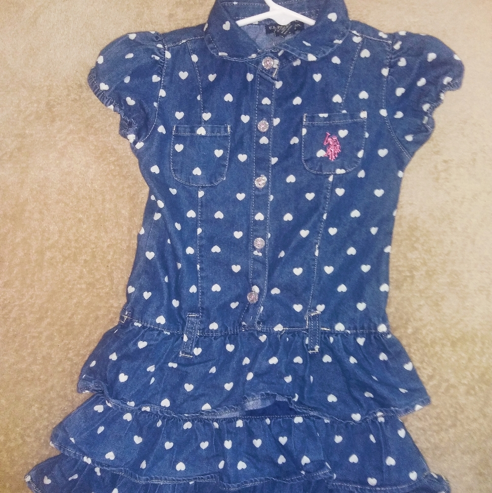 U.S. Polo Assn Girls Blue Jean Dress